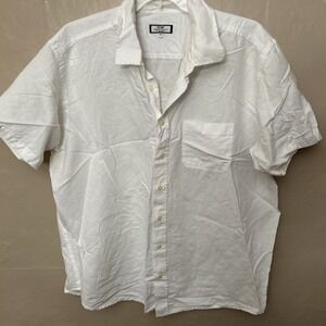 Old Navy XXL White‎ Linen Button Front Shirt